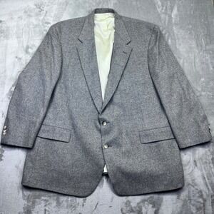 VTG Turnbury Eagleson's Gray Wool Blazer‎ Men's Two Button Classic Sz 50R USA